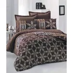 Povlečení bavlněný satén Alisaa Hnědá TiaHome - 1x Polštář 90x70cm, 1x Přikrývka 140x200cm 147210879