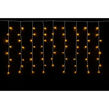 Vánoční světelná dekorace Vnitřní LED vánoční závěs - teplá bílá, 3m, 192 LED, se záblesky