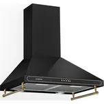 Klarstein Victoria, digestoř, 60 cm, nástěnná, 644,5 m³/h, LED, retro design, černá 230630572