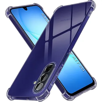 Pouzdro na mobilní telefon Techsuit nárazuvzdorný průhledný silikon Samsung Galaxy A17 5G A17 4G kouřově černý