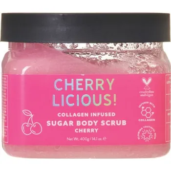 Tělový peeling Yes Studio šlehaný tělový peeling s kolagenem a vůní třešní, Cherry Licious, 400g