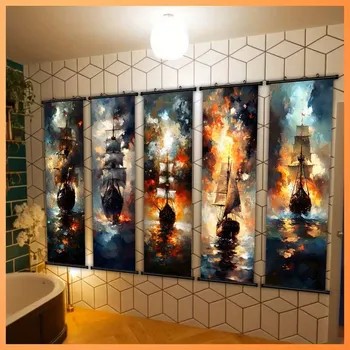 Obraz BAF Soubor pěti obrazů na plátně bouře