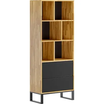 Knihovna Bílá půdní knihovna na knihy nebo pořadače Loft Office Plus - Černá