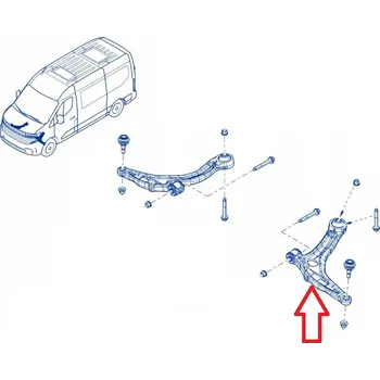 Rameno Renault Master IV od 2024 přední, levé, 545015160R
