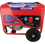 Dedra elektrocentrála 6,5/6KW AVR, 1x230V, 1x400V, 12V DEGB7503K, benzínová, ruční start (Dedra DEGB7503K benzínový generátor proudu, 230V + 400V + 12V. Max. 6500W)