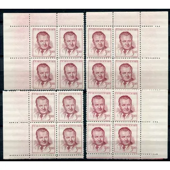 Poštovní známka Českosloveská pošta (1948) Pof. 487 ** (4-bl) - Československo - miniatura - Klement Gottwald