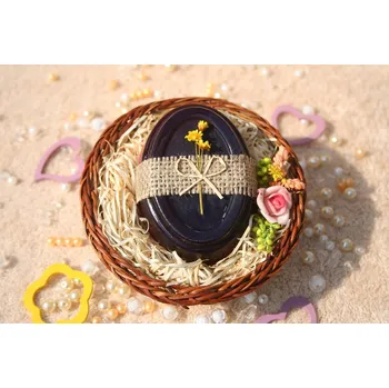 Mýdlo Dárkový košík s 1 glycerinovým mýdlem - vůně černý hrozen