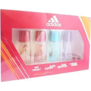 Kosmetická sada Coty Adidas dárková sada dámská Get Ready! 30 ml + Fruity Rhythm 30 ml + Pure Lightness + Natural Vitality 30 ml