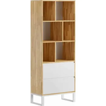 Knihovna Bílá půdní knihovna na knihy nebo pořadače Loft Office Plus - Bílá