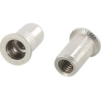 Nýt Nýtovací matice vroubkovaná, zápustná hlava, otevřená M3x9, nerez (250 ks)