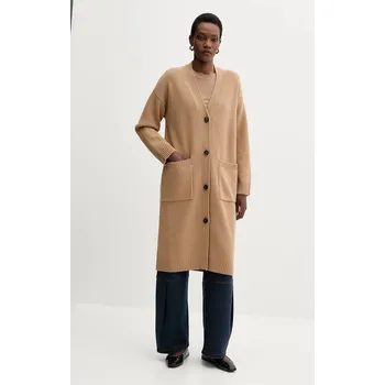 Dámský svetr Vlněný kardigan Weekend Max Mara GODEZIA 2525346042600 béžová 80B, vel. L