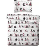 SVITAP sleep well Povlečení mikroflanel Kočky na střeše 140x200, 70x90 cm 235106434