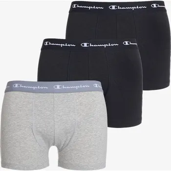 pánské boxerky CHAMPION - GREY/BLACK/BLACK - 3 ks - L (Champion Mens Boxer 3Pk)