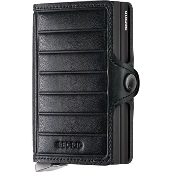 Peněženka Dvojité pouzdro na karty SECRID PREMIUM Twinwallet Emboss Lines Black černé