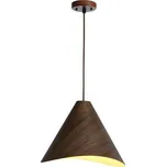 Dřevěný lustr na lanku 1xE27/60W/230V pr. 33 cm masiv/ořech/kaučukovník