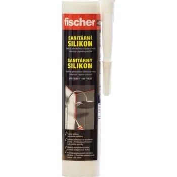 stavební silikon FISCHER Sanitární silikon bílý s ochranou proti plísním - 310ml