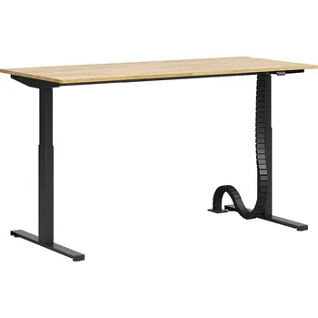 Psací stůl Černý výškově nastavitelný stůl s plochou deskou. Slim 160x70cm - Černá , 180x70 cm