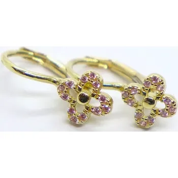 Náušnice Klenoty Budín Dětské zlaté náušnice se zirkony 585/1,40gr HK2385 (Klenoty Budín Dětské zlaté náušnice se zirkony 585/1,40gr HK2385)