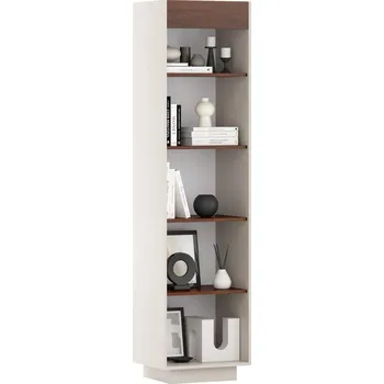 Knihovna Moderní knihovna do kanceláře a domácí pracovny - Přírodní dub/ slonová kost