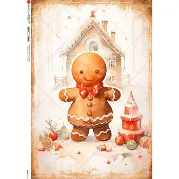 Umělecký papír Rýžový papír na decoupage - A4- Jídlo (Food) 0158