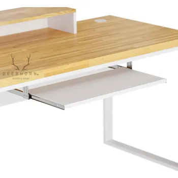 Police na klávesnici pod stolem bílá