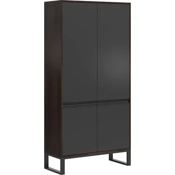 Kartotéka Uzamykatelná kancelářská skříň Loft Office Plus z ebenového dřeva - Černá