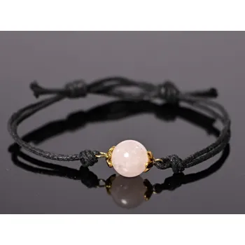 Náramek Magieprirody.cz Módní náramek šňůrka s korálkem růženínu #1014 Shamballa