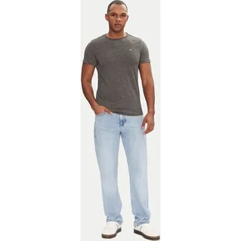 Pánské tričko Tommy Jeans T-Shirt Jaspe DM0DM09586 Šedá Slim Fit XS