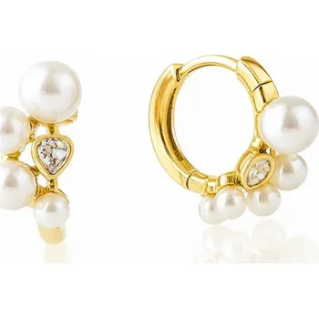 Náušnice Flamenco Mystique Náušnice z nerezové oceli pokovené 14k zlatem, anglické zapínání KST3431