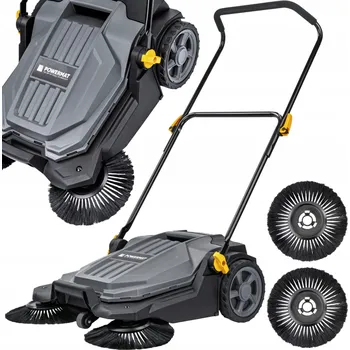 Zametací stroj Powermat Ruční zametač – šířka 65 cm, výkonný mechanický zametací stroj