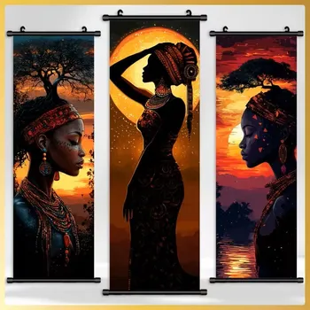 Obraz BAF Soubor tří obrazů na plátně Africké ženy