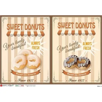 Umělecký papír Rýžový papír na decoupage - A4- Jídlo (Food) 0134