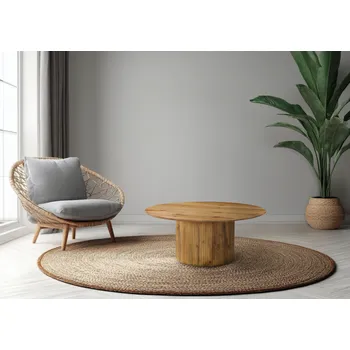 Konferenční stolek Max-i Konferenční stolek MAHIR TYP 2 dub / průměr 80 cm