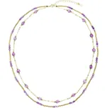 Pozlacený náhrdelník s ametysty 12183.3