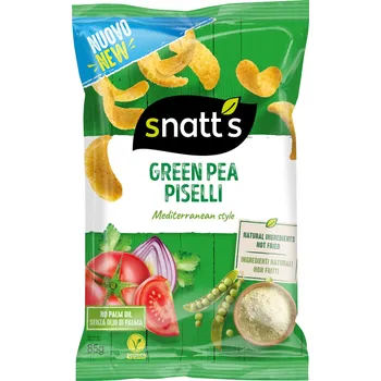Pečený snack hrášek s příchutí zeleniny a koření, bez lepku, VEGAN - Snatt's 85g