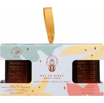 Tělový krém Wanderflower dárková sada tělový krém a tělové máslo, Day to Night Body Duo, 2ks