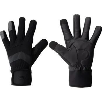 Cyklistické rukavice Cyklistické rukavice FORCE WARMER zimní unisex 0–5 °C, dotykový displej Barva: Černá, Velikost: L zimní unisex, dotykový displej, teploty 0–5 °C