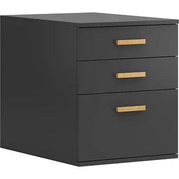 Zásuvkový kontejner Černý mobilní kontejner se zásuvkami Loft Office - Černá