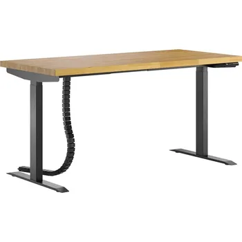 Psací stůl Bílý stůl s nastavitelnou výškou 160x70 cm. Ergonomická pracovní deska - Černá , 180x70 cm