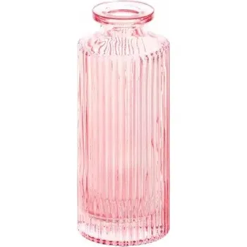 Váza CHAKS Vázička skleněná Heloise růžová 5,5 x 13,5 cm
