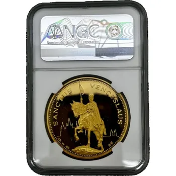 1968 - Zlatá desetidukátová medaile "Pravda vítězí" - A. Dubček a L. Svoboda