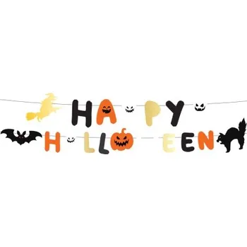 Party dekorace Folat Banner Happy Halloween 2 x 1,5 m