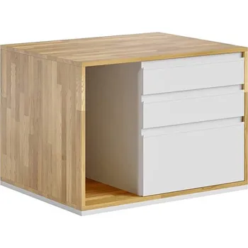 Zásuvkový kontejner Bílý mobilní kontejner se zásuvkami "Loft office plus" - Bílá , Vpravo (kontejner)