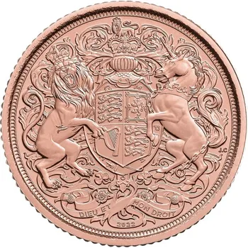 Zlatá mince Anglie / Velké Británie "Half Sovereign. Memorial" 2022, 3,66 g ryzího zlata (0,917 proof)
