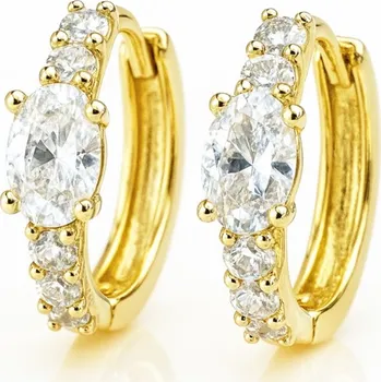 Náušnice Flamenco Mystique Náušnice z nerezové oceli pokovené 14k zlatem, anglické zapínání KST3428