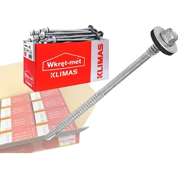 Šroub Klimas Wkret-Met Šedá 5,5x125mm - 1 Karton (8x100ks) - Šrouby pro sendičové panely do oceli do 6mm, WSW-6