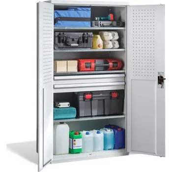 Skříňka na nářadí Skříň na nářadí s vysokou nosností, 4 police + 2 zásuvky #26 TOOLCAB 2