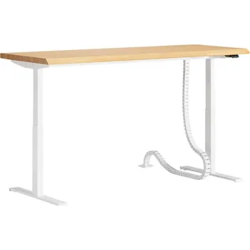 Psací stůl Bílý stůl s nastavitelnou výškou 160x70 cm. Ergonomická pracovní deska - Bílá , 160x70 cm