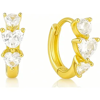 Náušnice Flamenco Mystique Náušnice z nerezové oceli pokovené 14k zlatem, anglické zapínání KST3421