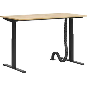 Psací stůl Bílý výškově nastavitelný stůl s plochou deskou. Slim 140x70 - Černá , 140x70 cm